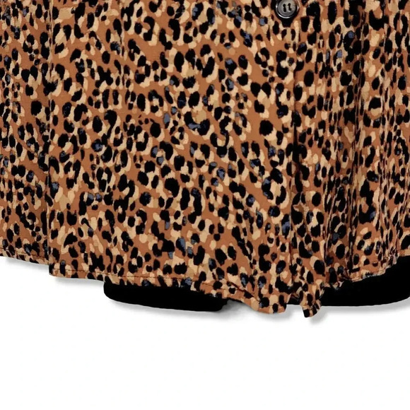 Zara TRF Animal Cheetah Print Pleated Shoulder Lined Jacket Dress Sz Small Maxi - Picture 11 of 15